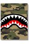 30x40 cm / 12x16 Inch Gallery Wrapped Canvas | Camo Shark Teeth Street Art | Military Camouflage Wall Art | Ready to Hang
