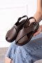 Vieste Brown Cross-Strapped Gold Buckle Women's Sandals - 2
