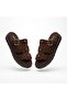 (Shanzeli) Open Toe Casual Women's Slippers Brown - 4