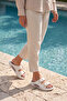 Evaclip Comfort Women's Double Buckle Thick Sole Women's White Camel Slippers - Double Layer Lightweight and O - 2
