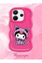 Redmi Note 14 4g Compatible Case with Camera Protector Red Silicone Couple Phone Case Kuromi Pattern - 2