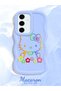 Samsung Galaxy S24 Fe Compatible Case Camera Protector Blue Silicone Couple Phone Case Kitty Pattern - 2