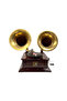 Antique & Vintage Gramophone With 2 Speaker With Natural Wood(L:19''D:19''H:7'')Speaker Diameter9.5' - 3