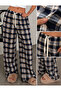 Plaid Patterned Baggy Loose Fit Unisex Sweatpants - 2
