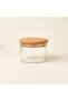Vacuum Lid Glass Storage Container - Transparent / Brown - 350 ml