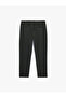 Regular Fit Viscose Blended Fabric Trousers with Pockets and Tie-Waist - 4