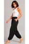 Women's Modal Fabric Shalwar Cut High Waist Pocketed Elastic Cuffed Loose Trousers Style Sweatpants - 3