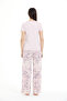 Women's Floral Patterned 100% Viscose Pajama Set - 7