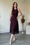 Lace Skirt Ruffle Detailed Sleeveless Midi Burgundy Dress - 5