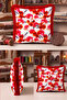 Floral Chic Romantic Spring Rose Poppy Fringed Pillowcase - Botanical Burgundy Tassel Throw Pillow Cover - 7