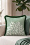 Elegant Fringed Pillowcase with Tropical Leaf Motif - Botanical Bohemian Tassel Throw Pillow Cover - 5