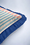 Retro Striped Les Beaux Marine Fringe Pillowcase - Coastal Coral Navy Tassel Throw Pillow Cover - 8