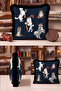 Dog Figured Decorative Masculine Fringed Pillowcase - Noble Eclectic Black Tasseled Throw Pillow Cover - 5