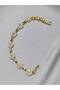 Accessory, Steel & Xuping Bracelet with Flower-Like Star-Shaped Stones - 2