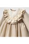 Baby Girl Dress with Collar Lace and Ruffles and Plush Bag as a Gift - 2