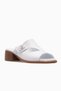 Women's Leather Heeled Daily Slippers 26Y D26Yt-6075 White - 4
