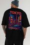 Tokyo Japan Black Oversize Country City Back Printed Unisex T-Shirt 100% Cotton Premium - 6