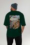 Lisbon Portugal Green Oversize Country City Back Printed Unisex T-Shirt 100% Cotton Premium - 5