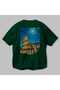 Colosseum Italy 3 Green Oversize Country City Back Printed Unisex T-Shirt 100% Cotton Premium - 3