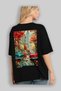New York 2 Black Oversize Country City Back Printed Unisex T-Shirt 100% Cotton Premium - 4