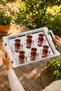 304 Quality 18/10 Stainless Steel Serving Tray with Handle, Wicker Pattern, 1 Piece - 3