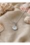 Miore Sea Shell Figured Women's Necklace with Zircon Stone Detail - 2