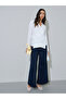 White Textured Long Sleeves Wrap Top - 2