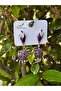 Sea-Themed Purple Enamel Crab Dangle Earrings for Women, Stylish Summer Design - 3