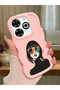 Infinix Smart 8 Plus Compatible Case Camera Protector Pink Silicone Couple Phone Case Girl Pattern