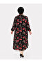 Women's Large Size Floral Pattern Feramuarli Tunic - 5