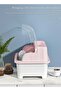 Dish Drying Rack with Lid, Large Dish Rack for Kitchen Cabinets, Plastic Dish Drainer with Drainboard Tray, Kitchen Plate Cup Tray Cutlery Drainer, Space Saving Kitchen Countertop Organizer - 4