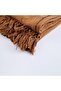 Barcela Solid Throw With Fringes 150x200cm-Ochre - 2