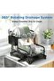 2-Tier Dish Drying Rack with No Water Buildup Drainboard, Keeps Counter Dry, Large Capacity Rustproof Dish Drainer for Kitchen Countertop with Utensil Holder - 4