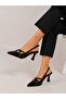 Women's Patent Leather Pointed Toe Thin Heeled Shoes Cross-Strapped Open Back Evening Dress Stilettos - 3
