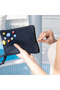 2-in-1 Foldable Denim Portfolio and Striped Cloth Shoulder Bag with Evil Eye Beads Clutch - 5