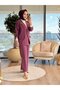 260151 Stylish Pants and Jacket Set Burgundy - 2