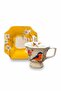 Porcelain 90 ml Footed Cup Set of 2 Mustard Spring Breeze - 5