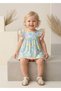 Floral Summer Little Girl's Dress with Fly Sleeves and Panty Set