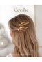 Pinterest 2-Piece Shiny Gold Star Imported Gold Plated Metal Snap Hair Clip - 3