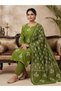 Green Print Kurti Pant Set with Dupatta -Green - FFT8801-Size:XL-42-Inches
