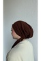 Brown Twill Fabric Cheesecloth Scarf Bonnet - Non-Slip, Anti-Sweat (Non-Slip)