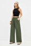 Women's High Waist Wide Leg 2 Thread Sweatpants with Pockets 3038 - 4