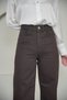 Wide Leg High Waist Brown Jeans - 4