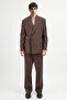 Brown Relax Fit Belted Blazer Jacket - 2