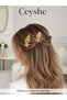 Pinterest 2-Piece Shiny Gold Stars Imported Gold Plated Starry Thick 1. Quality Metal Snap Hair Clip