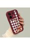 Redmi Note 13 Pro 5g Compatible Case Camera Protector Burgundy Silicone Couple Phone Case Floral Pattern - 3