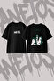 Ariana Grande Positions Design Back Printed Cotton Black Oversize T-Shirt