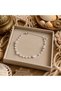 Natural Pink Stone Detailed 316L Stainless Steel Women's Anklet – Elegant Pearl Beaded Adjustable Summer Style - 3