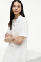 Tjw Women's Ribbed A-Line White Dress - 3
