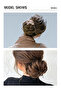 Messy Bun Scrunchie with Elastic Rubber Band, Updo Chignon Donut Ponytail Hairpiece,Ponytail Hair Extensions, Synthetic Tousled Hair for lady - 3